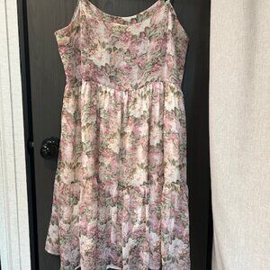 EE:Some Women's Floral Mini Dress Size Small Adjustable Straps